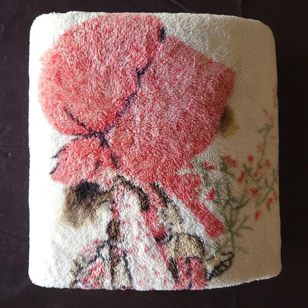 Vtg‎ Holly Hobbie Mink Plush Throw Nursery Blanket Sunbonnet Kawaii  Japan 39x54